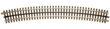21st Century Track System(TM) Nickel Silver Rail w/Brown Ties - 3-Rail -- O-90 Full Curved Section (Circle = 16 Pieces)