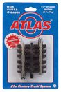 21st Century Track System(TM) Nickel Silver Rail w/Brown Ties - 3-Rail -- Straight - 1-1/4"  3.2cm pkg(4)