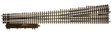 21st Century Track System(TM) Nickel Silver Rail w/Brown Ties - 3-Rail -- #7.5 High-Speed Switch - Left-Hand