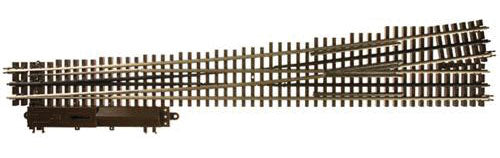 21st Century Track System(TM) Nickel Silver Rail w/Brown Ties - 3-Rail -- #7.5 High-Speed Switch - Left-Hand