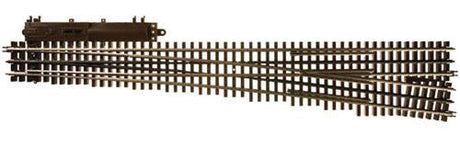 21st Century Track System(TM) Nickel Silver Rail w/Brown Ties - 3-Rail -- #7.5 High-Speed Switch - Right-Hand