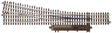 21st Century Track System(TM) Nickel Silver Rail w/Brown Ties - 3-Rail -- #5 Turnout Left Hand
