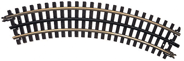 21st Century Track System(TM) Nickel Silver Rail w/Brown Ties - 3-Rail -- O27 Full Curved Section (8 pcs./circle)