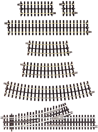 21st Century Track System(TM) Nickel Silver Rail w/Brown Ties - 3-Rail -- Straight - 10"  25.4cm
