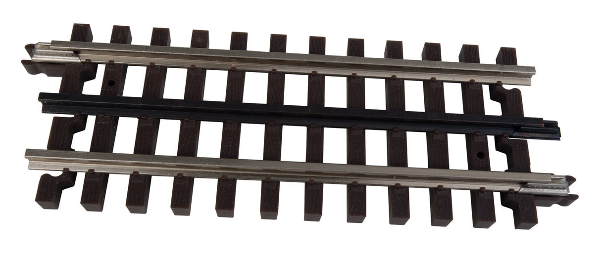21st Century Track System(TM) Nickel Silver Rail w/Brown Ties - 3-Rail -- Straight - 5-1/2"  14cm