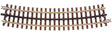 21st Century Track System(TM) Nickel Silver Rail w/Brown Ties - 3-Rail -- O54 Full Curved Section (16pcs./circle)