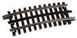 21st Century Track System(TM) Nickel Silver Rail w/Brown Ties - 3-Rail -- O54 Half Curved Section