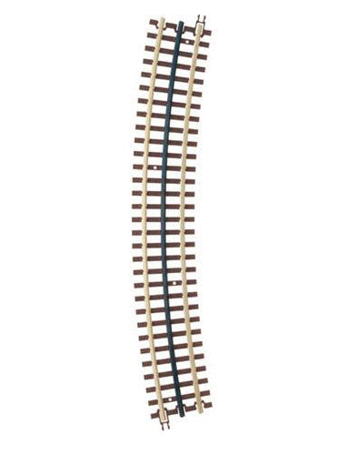 21st Century Track System(TM) Nickel Silver Rail w/Brown Ties - 3-Rail -- O-72 Full Curved Section (16 Pieces Makes a Circle)