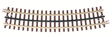 21st Century Track System(TM) Nickel Silver Rail w/Brown Ties - 3-Rail -- O63 Full Curved Section (16 pcs./circle)