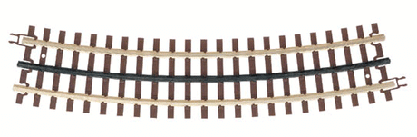 21st Century Track System(TM) Nickel Silver Rail w/Brown Ties - 3-Rail -- O63 Full Curved Section (16 pcs./circle)