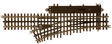 21st Century Track System(TM) Nickel Silver Rail w/Brown Ties - 3-Rail -- O-54 Left-Hand Remote Custom Supreme Switch