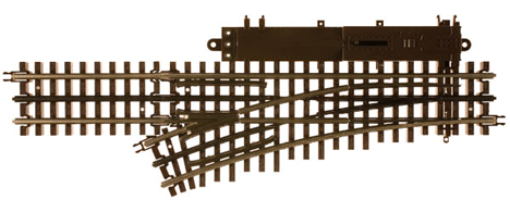 21st Century Track System(TM) Nickel Silver Rail w/Brown Ties - 3-Rail -- O-54 Left-Hand Remote Custom Supreme Switch