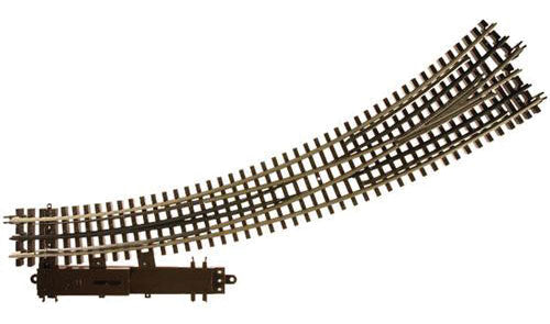 21st Century Track System(TM) Nickel Silver Rail w/Brown Ties - 3-Rail -- O72/O54 Curved Left Hand Turnout