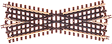 21st Century Track System(TM) Nickel Silver Rail w/Brown Ties - 3-Rail -- 22-1/2 Degree Crossing