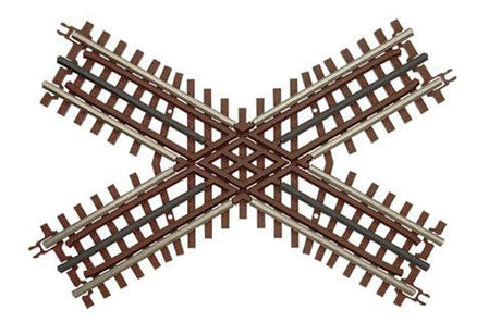 21st Century Track System(TM) Nickel Silver Rail w/Brown Ties - 3-Rail -- 60 Degree Crossing