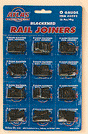 21st Century Track System(TM) Nickel Silver Rail w/Brown Ties - 3-Rail -- Rail Joiners - Blackened pkg(16)
