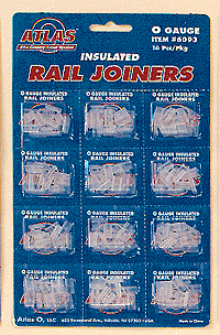21st Century Track System(TM) Nickel Silver Rail w/Brown Ties - 3-Rail -- Rail Joiners - Plastic Insulated pkg(16)