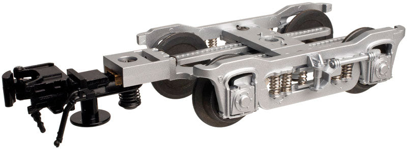 3-Rail Passenger Truck w/Coupler -- Silver pkg(2)