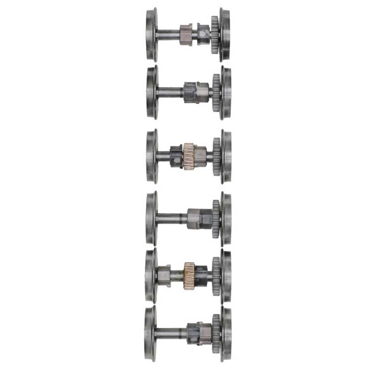 Replacement Diesel Locomotive Wheel Sets - 3-Rail - Premier -- For 6-Axle Locos