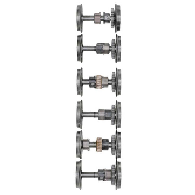 Replacement Diesel Locomotive Wheel Sets - 3-Rail - Premier -- For 6-Axle Locos