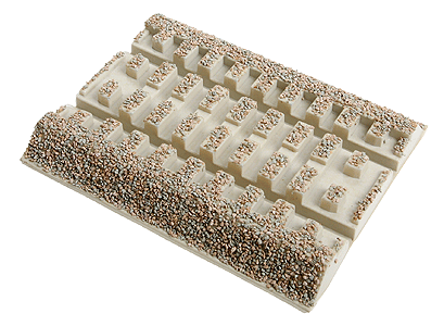 3-Rail Roadbed Straight Sections -- 4-1/2"