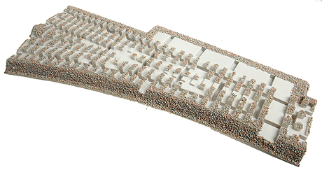 0-72 3-Rail Roadbed Switches -- 0-72 Left Hand Switch