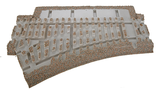 3-Rail Roadbed Switches and Crossings -- O-36 Left Hand Switch
