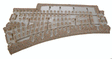 3-Rail Roadbed Switches and Crossings -- O-45 Left Hand Switch