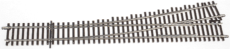 Code 148 Solid Nickel Silver 2-Rail -- #5 Left Hand Turnout