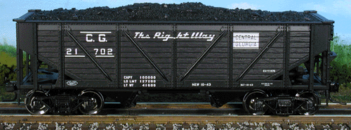 Master 50-Ton War Emergency Composite Hopper - 2-Rail -- Central of Georgia