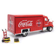 Beverage Delivery Truck w/Handcart, 4 Bottle Cases - Assembled -- Coca-Cola (red, white)