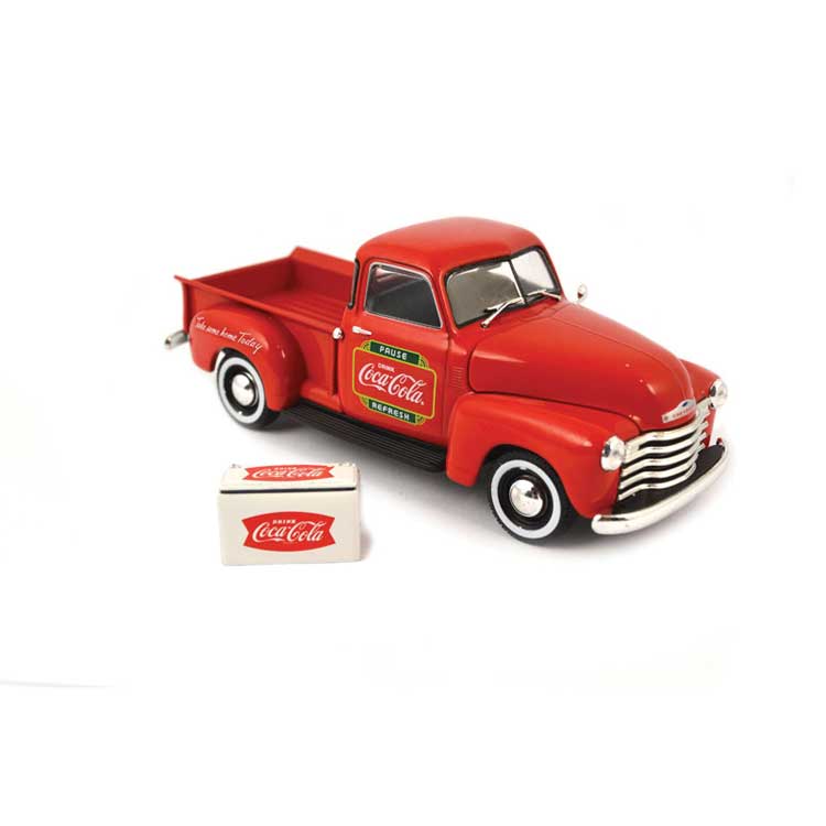 1953 Chevrolet Pickup - Assembled -- Coca-Cola (red, white, green)