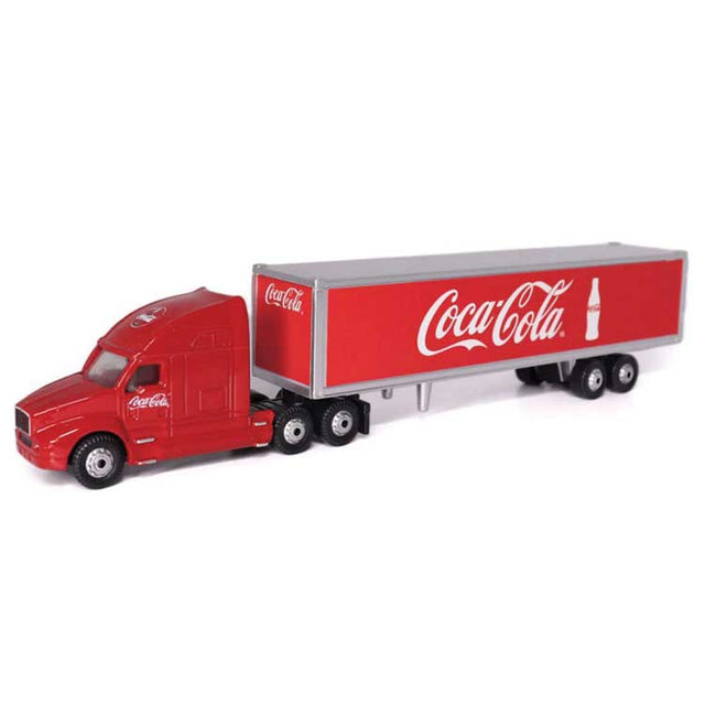 Modern Tractor w/Trailer Long Hauler - Assembled -- Coca-Cola Bottle (red, white)