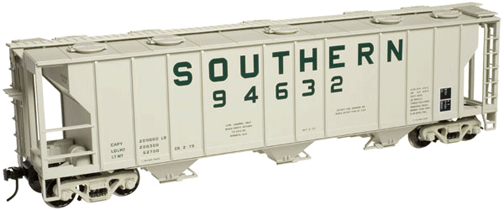 Atlas O Trainman(R) PS-2 3-Bay Covered Hopper 2-Rail -- Southern