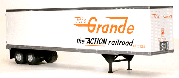 45' Pines Trailer -- Denver & Rio Grande Western (white; orange Rio Grande, black ACTION railroad