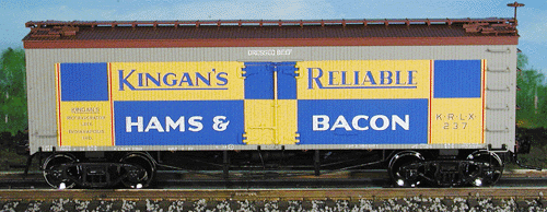 36' Wood Refrigerator Car 2-Rail -- Kingan's Ham & Bacon #237, #1499