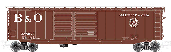 Atlas O Master(R) PS-1 50' Double-Door Boxcar - 2-Rail - Ready to Run -- Baltimore & Ohio (Boxcar Red, Capitol Dome Logo)
