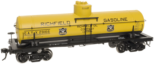 Atlas O Master(R) 8,000-Gallon Tank Car - 2-Rail - Ready to Run -- Richfield Oil Co. GATX (yellow)