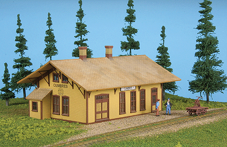 Denver & Rio Grande Western Crumbres Depot Laser-Cut Wood Kit -- 5-1/4 x 3-1/4 x 2-7/8"  13.3 x 8.3 x 7.3cm
