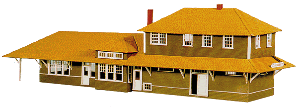 Alaska Railroad Depot at Nenana -- 15-1/2 x 4-1/4 x 4-1/4"  38.7 x 10.6 x 10.6cm