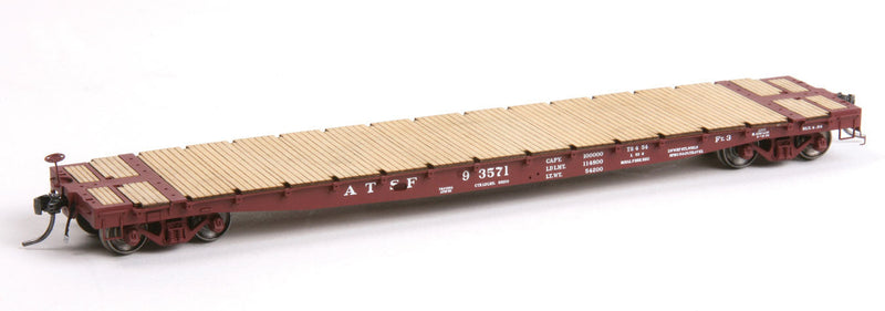 Wood Flatcar Deck - Laser-Cut Wood Kit -- Fits ExactRail 42' GSC Flatcar