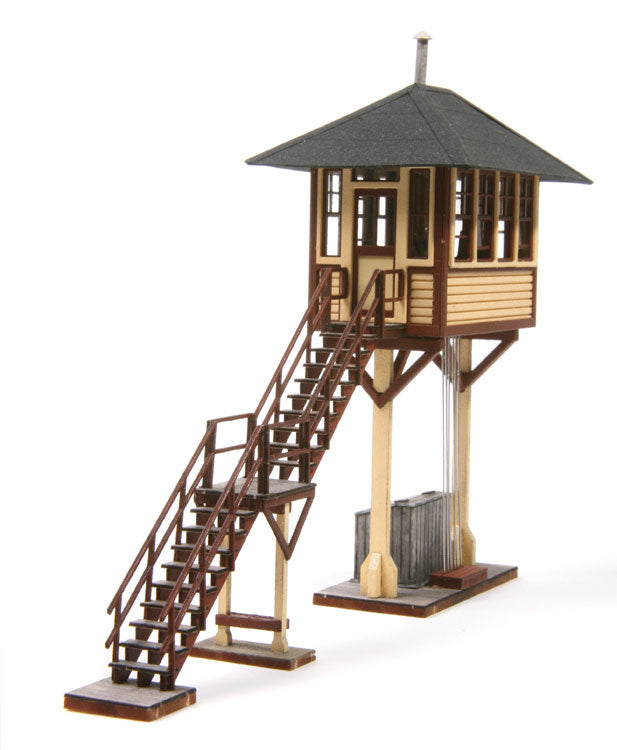Grand Avenue Tower -- Laser-Cut Wood Kit - 5-1/2 x 1 x 3-3/4"  14 x 2.5 x 6.5cm-1