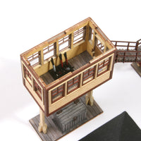 Grand Avenue Tower -- Laser-Cut Wood Kit - 5-1/2 x 1 x 3-3/4"  14 x 2.5 x 6.5cm