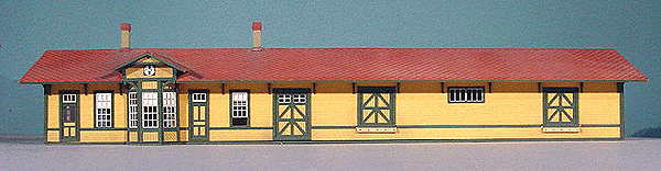 Gold Series Kits -- Santa Fe #5 Standard One-Story Depot - 15-1/2 x 4-1/8 x 3-1/4"