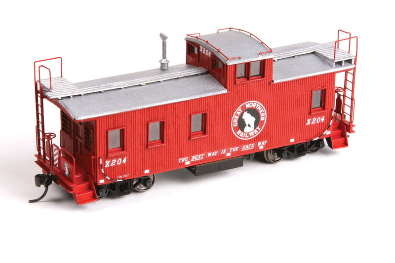 Great Northern 30' Wood Caboose w/Tougue & Groove Siding  - Laser-Cut Wood Kit -- Undecorated (Less Trucks, Couplers & Decals)