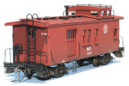Wood Caboose - Kit (Laser-Cut Wood) -- Missouri Pacific Drover's Car w/LCL Side Door