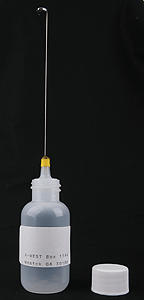 Stainless Needle-Point Applicator Bottle -- 4" Needle (yellow) Outside Diameter .020, Inside Diameter .010, Flow 2