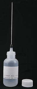 Stainless Needle-Point Applicator Bottle -- 4" Needle (black) Outside Diameter .050, Inside Diameter .033, Flow 17