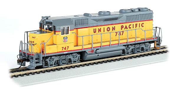 EMD GP35 - Standard DC -- Union Pacific #747 (yellow, gray)-1