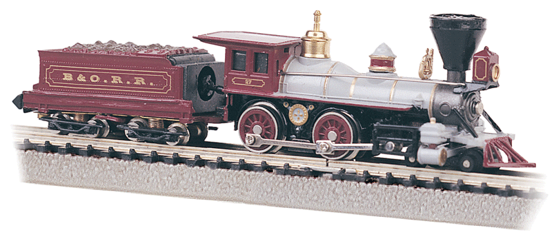 4-4-0 American - Standard DC -- Baltimore & Ohio (red, silver)